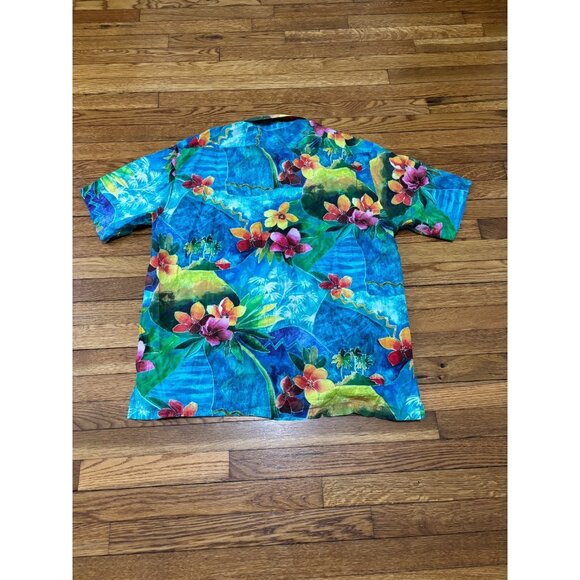 Vintage Tuttle Golf Collection Mens Button Down Short Sleeve Shirt XL Hawaiian - Picture 7 of 7